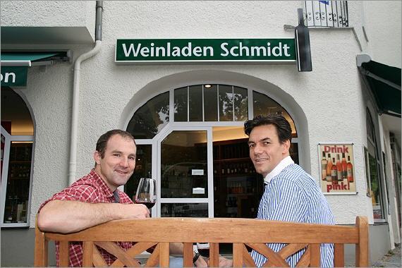 Im Weinladen Westend beraten Sie gerne Andreas Kinzler und Detlef Bittner 