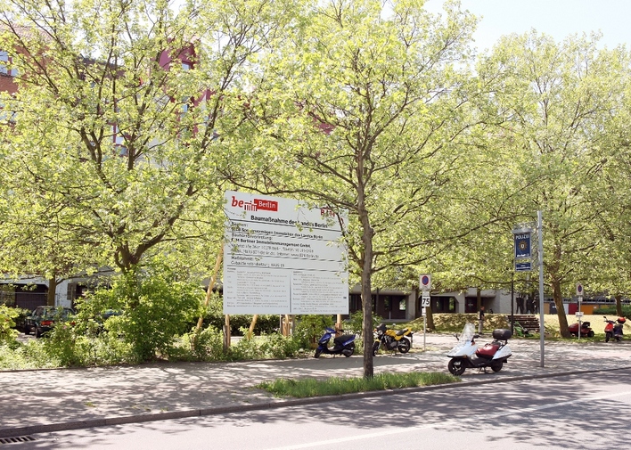 Polizeiabschnitt 22 in der Charlottenburger Chaussee in Berlin-Spandau